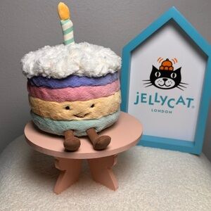 Jellycat Amuseables Rainbow Birthday Cake / BNWT